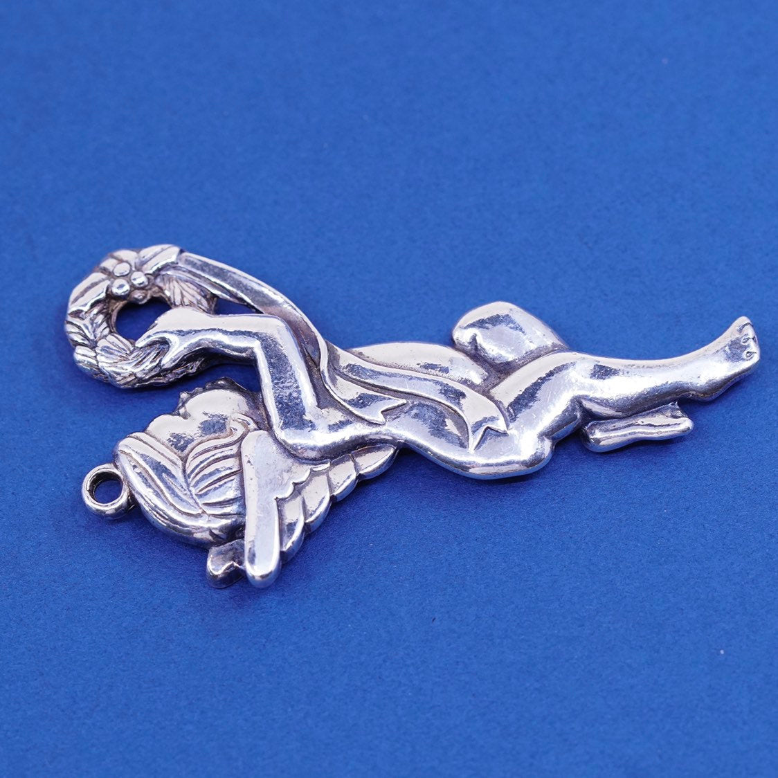 vtg 1985 Gorham Herald handmade Angel Sterling 925 silver Ornament pendant