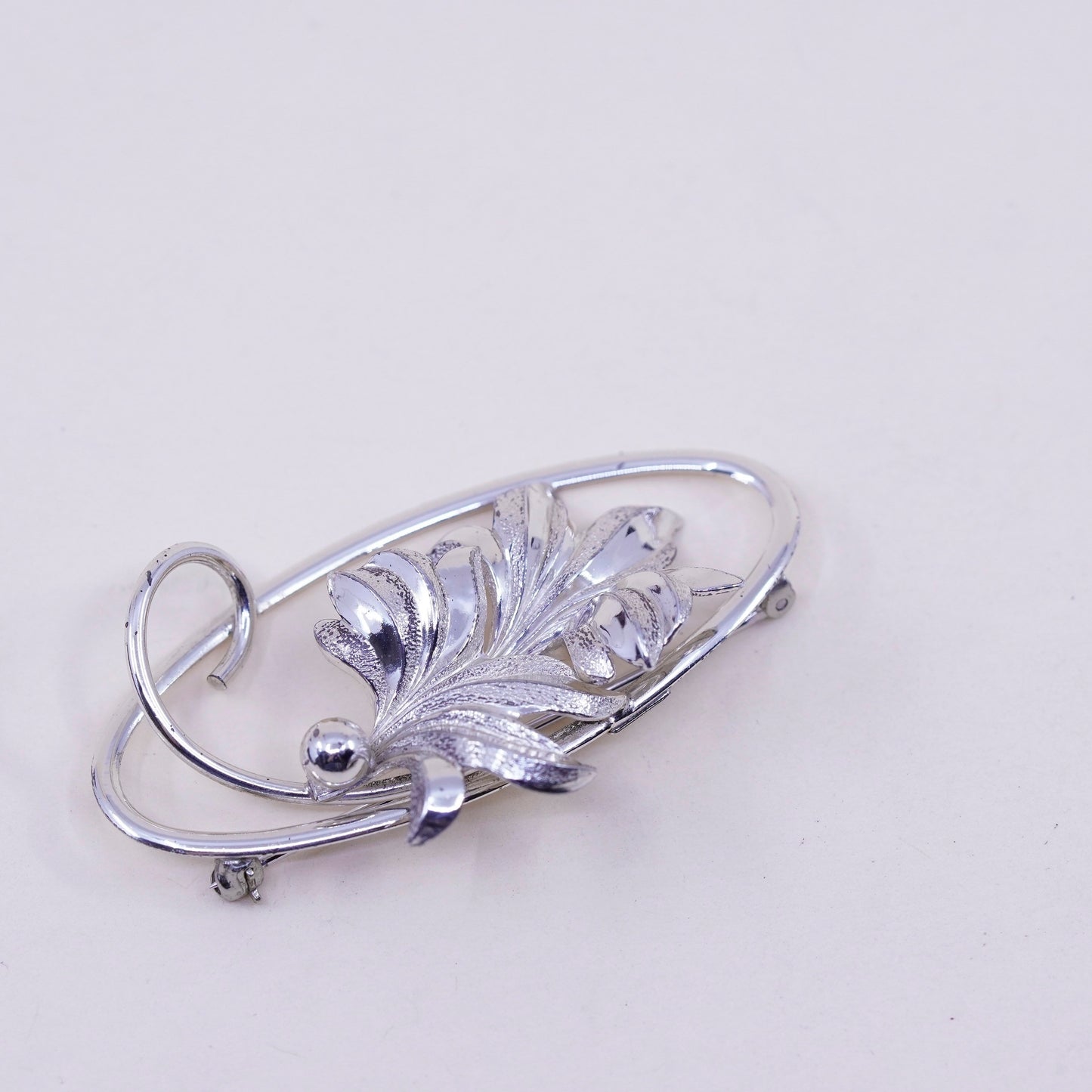 Vintage Forstner Sterling silver handmade brooch, 925 leaf pin