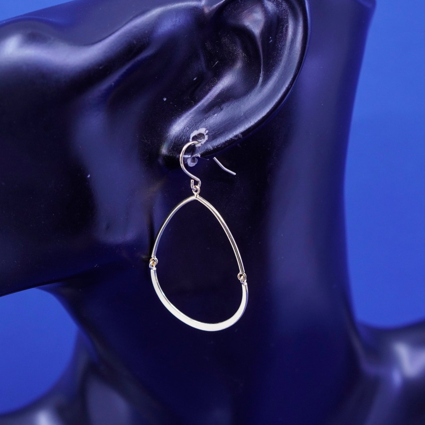 Vintage vermeil gold filled sterling silver earrings, 925 teardrop drops