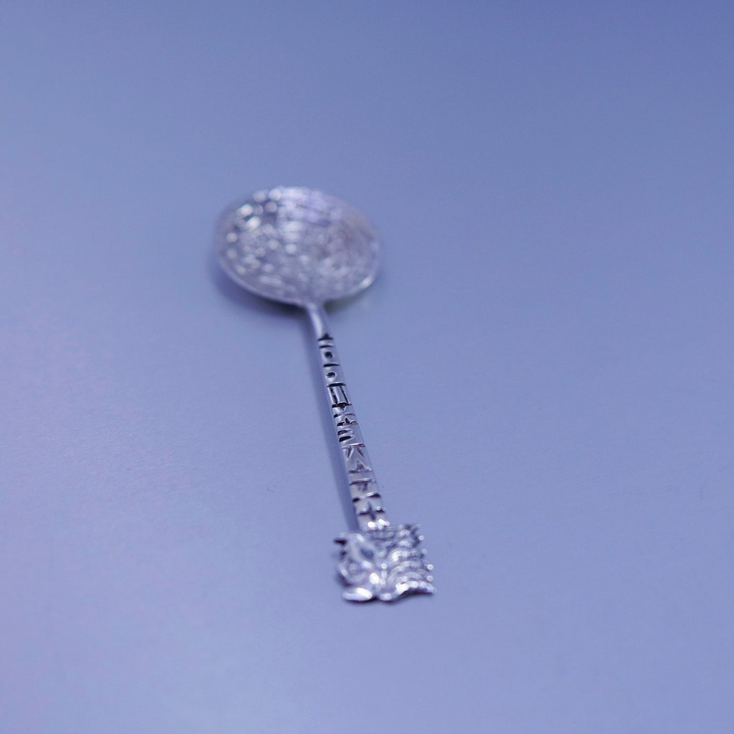 Vintage Sterling 925 silver handmade Mayan calendar spoon