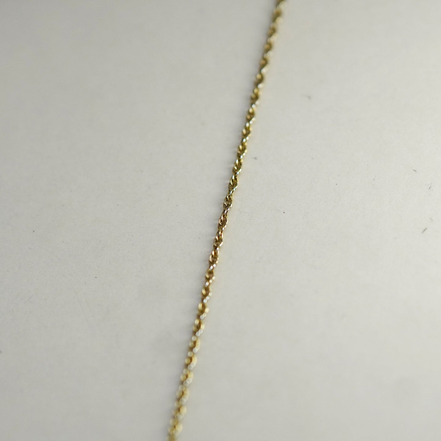20”, 1mm, Vintage Italy sterling silver chain, 925 Singapore rope necklace