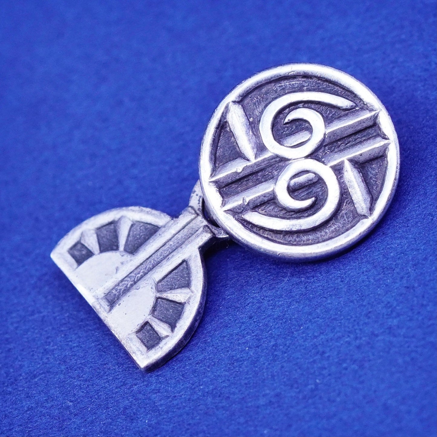 Vintage Sterling 925 silver handmade pin, stamped sterling