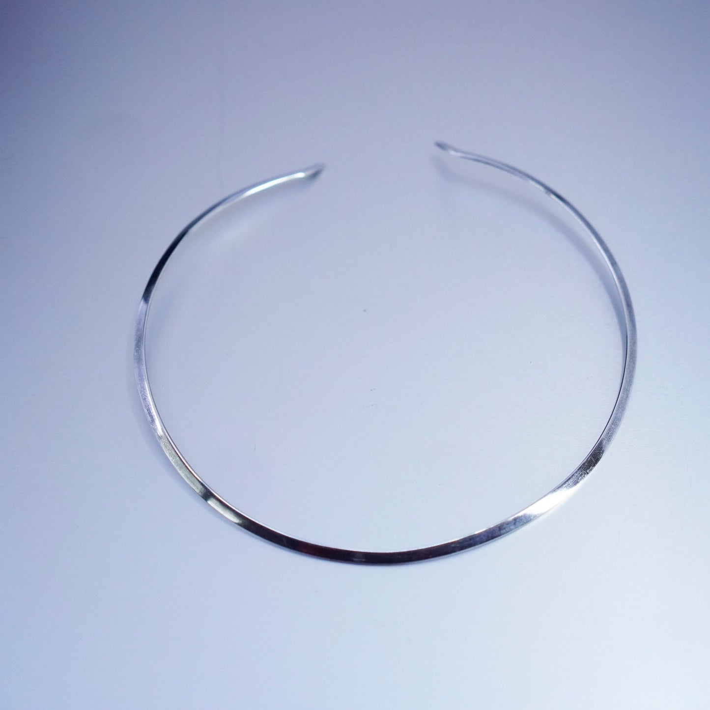 12”, vintage Sterling 925 silver handmade choker collar necklace
