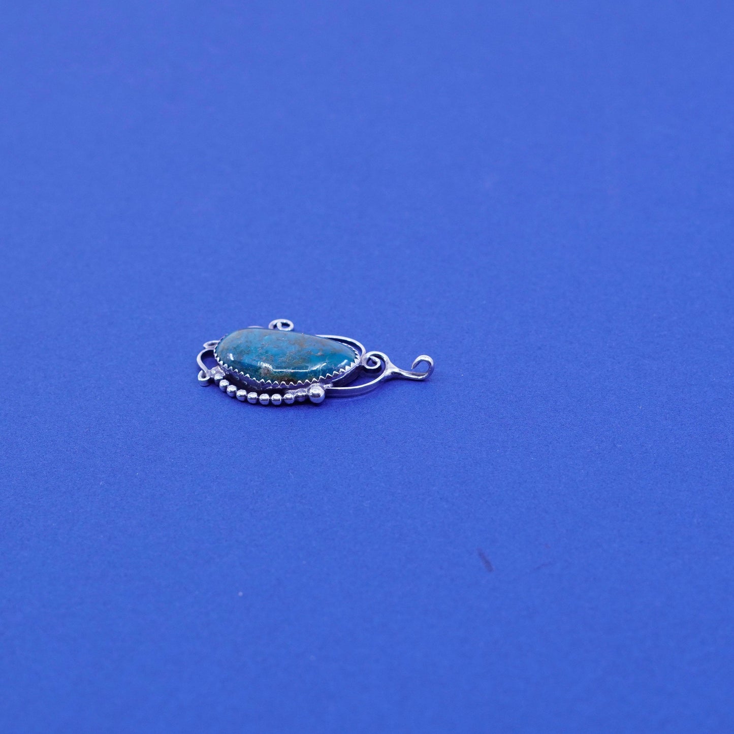 vtg Native American navajo SR Sterling 925 silver handmade pendant turquoise
