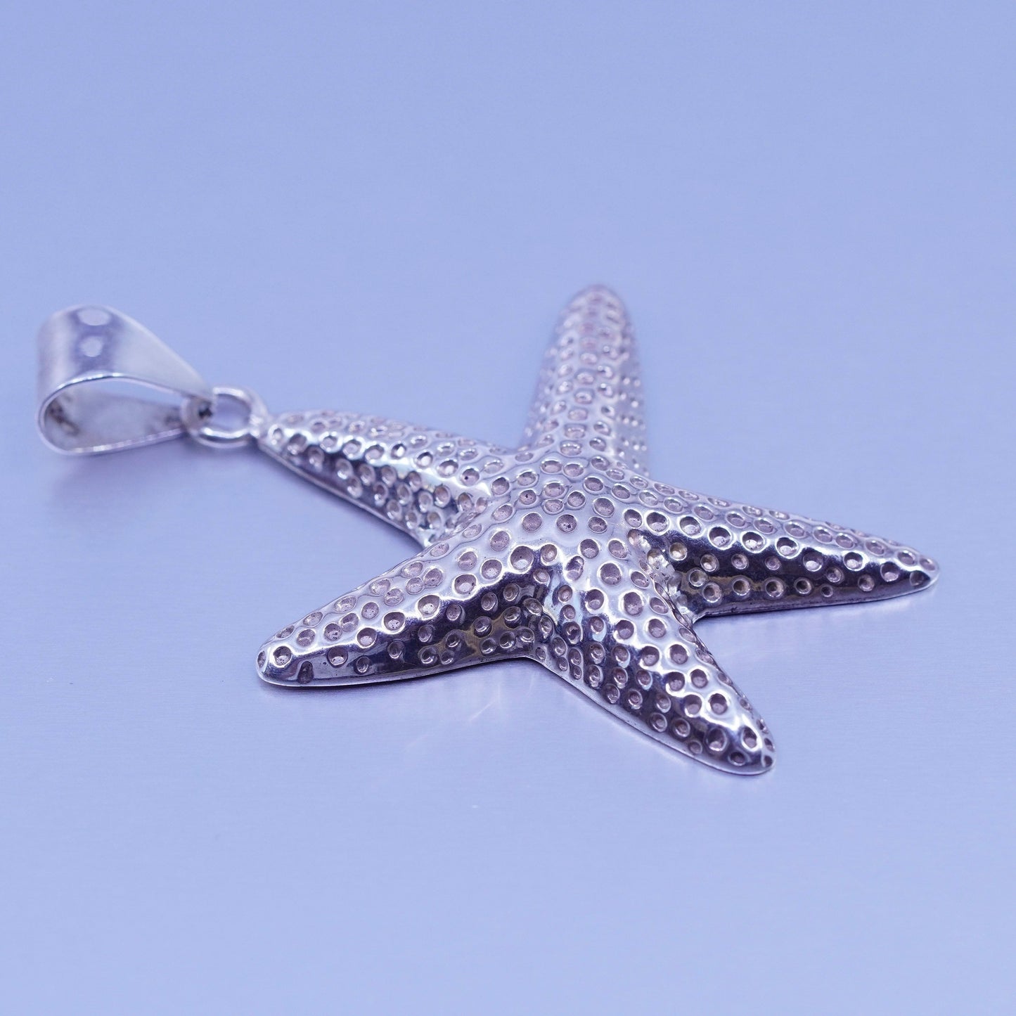 Antique Sterling silver handmade textured 925 starfish star