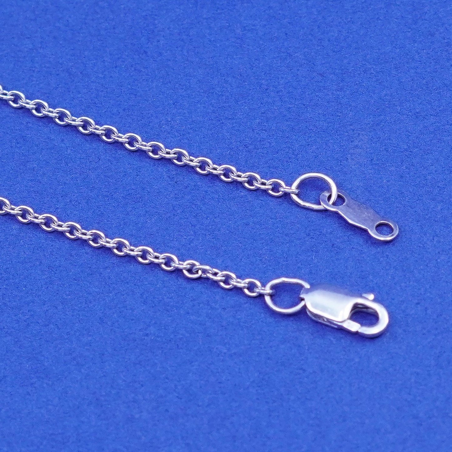 18”, 1mm, vintage Sterling silver handmade necklace, 925 circle chain