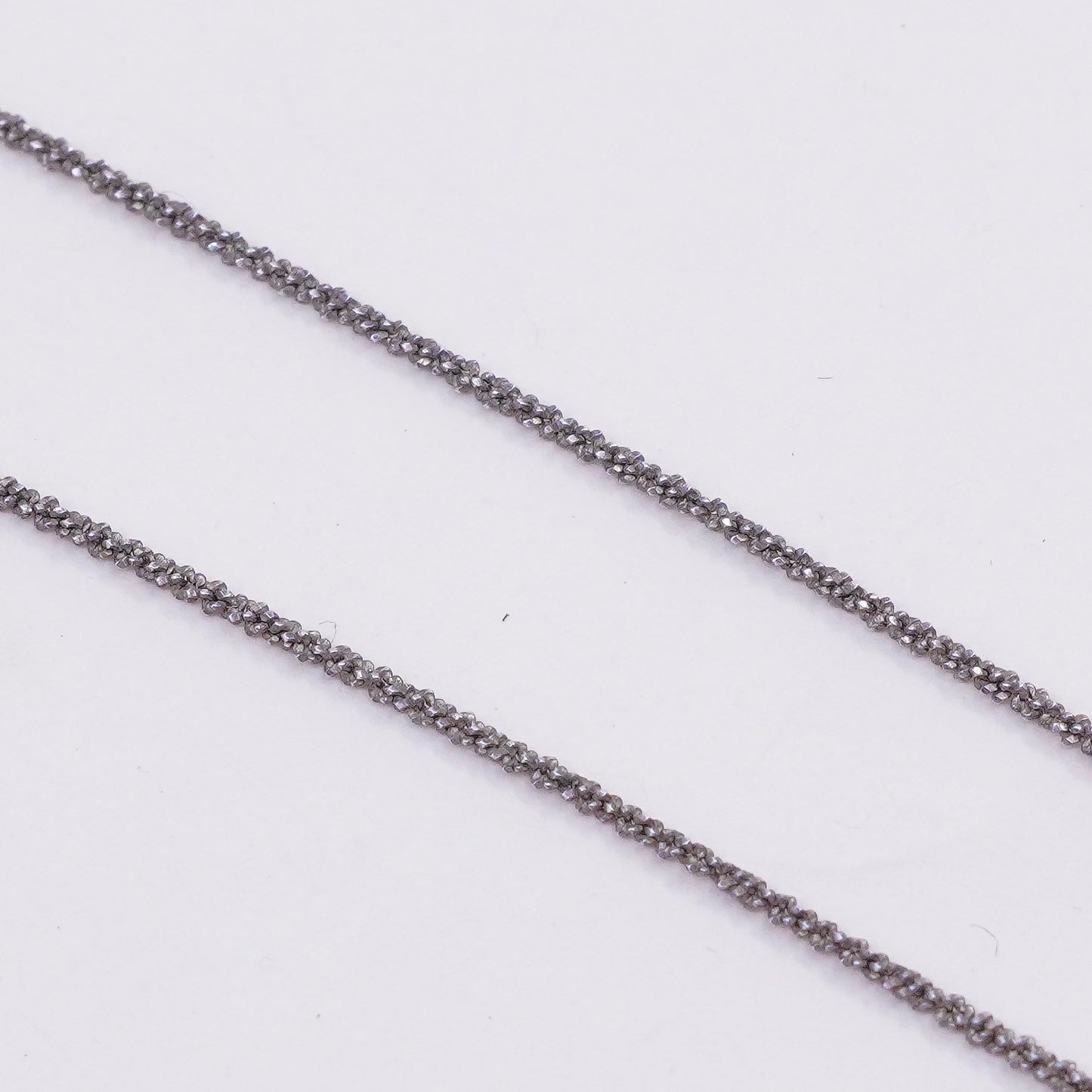Size adjustable, 21”, CHAM sterling silver Italy 925 twisted chain, necklace