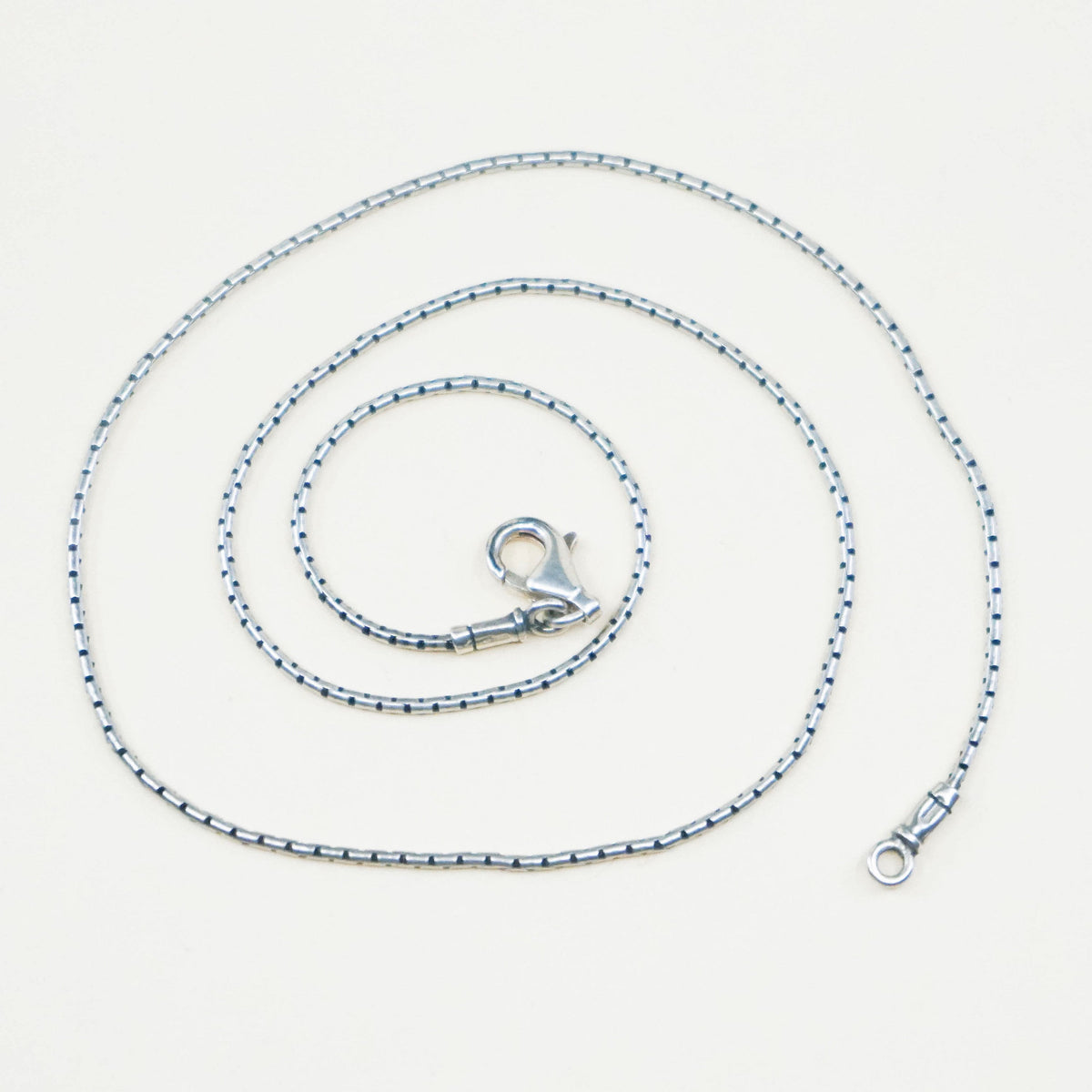 16”, 1mm, vintage sterling silver snake chain, 925 necklace, stamped 925