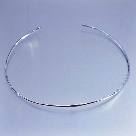 15”, vintage Ed Levin Sterling 925 silver handmade choker collar necklace