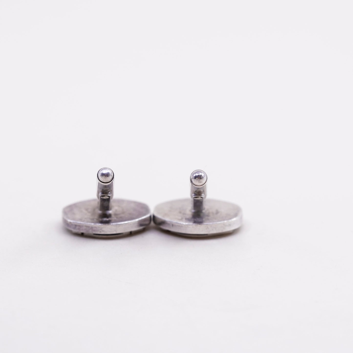 Vintage modern mechanical watch sterling silver cuff link, 925 cufflink