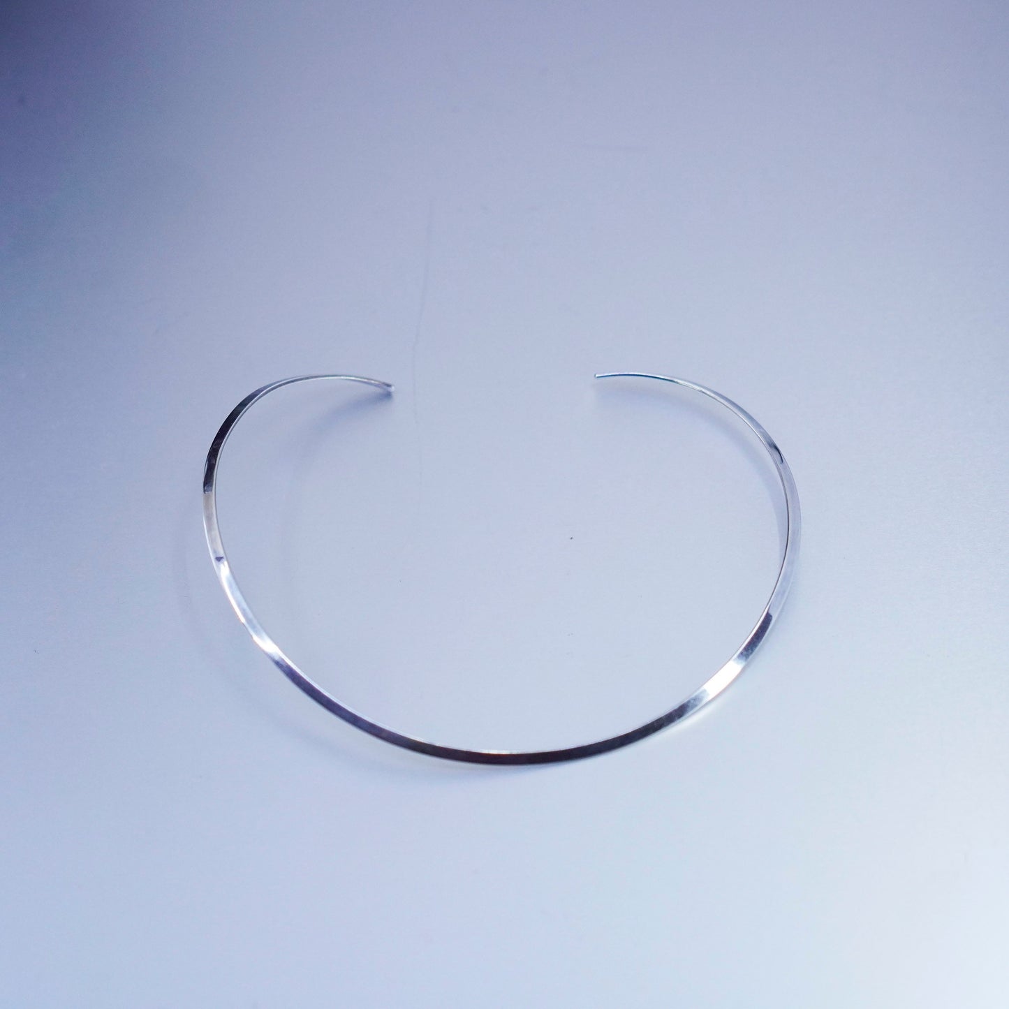 12”, vintage Sterling 925 silver handmade choker collar necklace