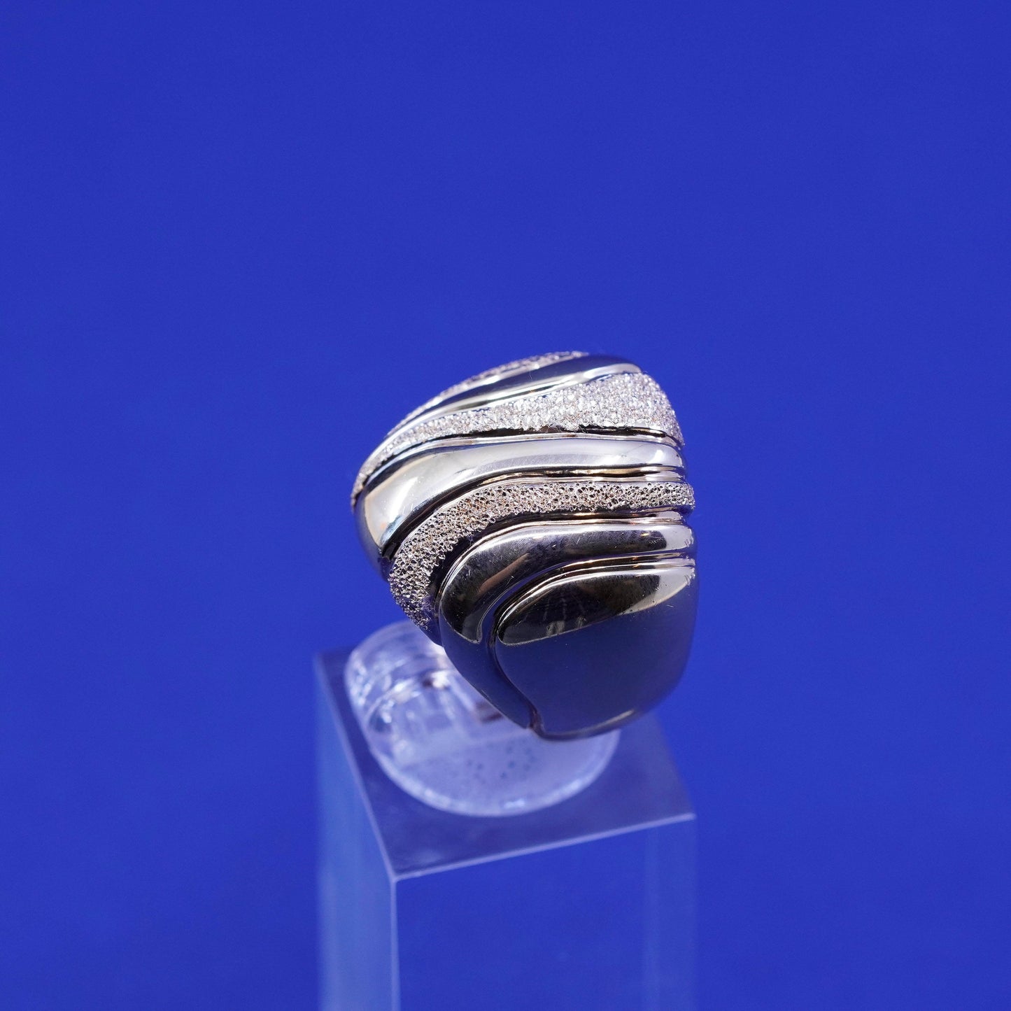 Size 6, Itaor Italy vermeil gold sterling 925 silver ring glittering band