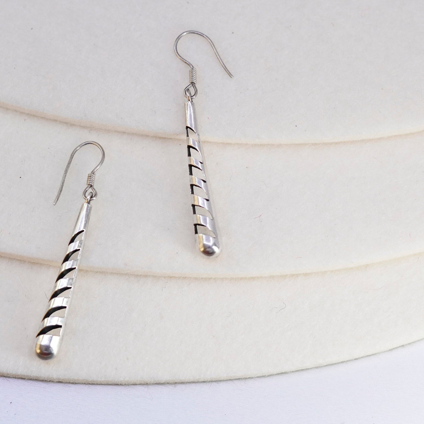 Vintage Italian Sterling 925 silver filigree teardrop earrings
