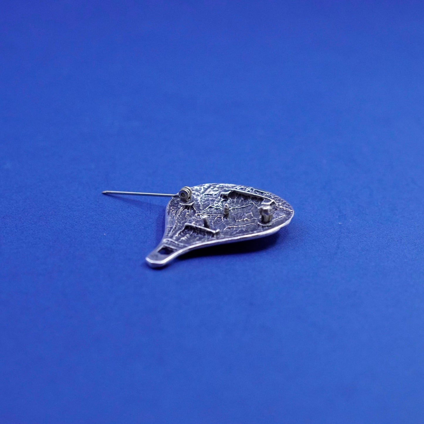 vtg Silver Cloud Inc Sterling silver handmade brooch, 925 hot air balloon pin