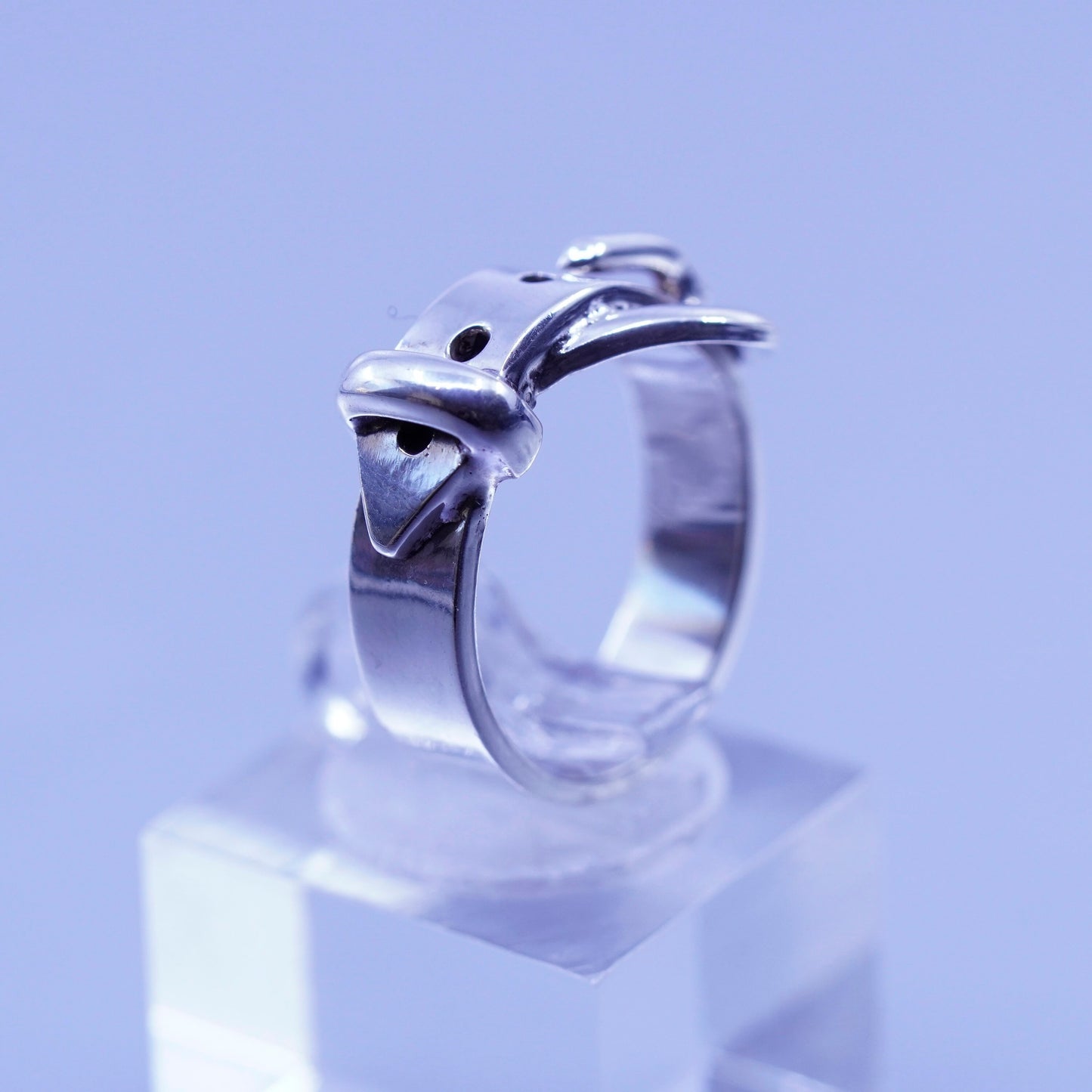 Size 6, vintage Sterling 925 silver handmade ring, belt band
