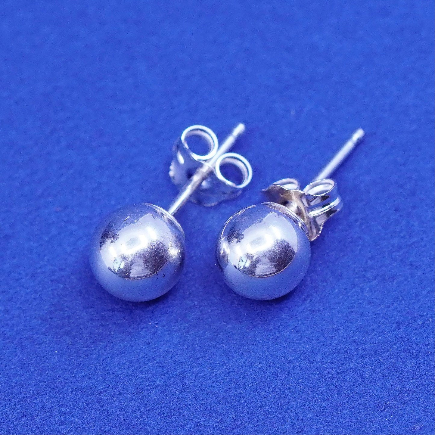 Vintage Sterling 925 silver handmade earrings, 925 studs, Stamped 925