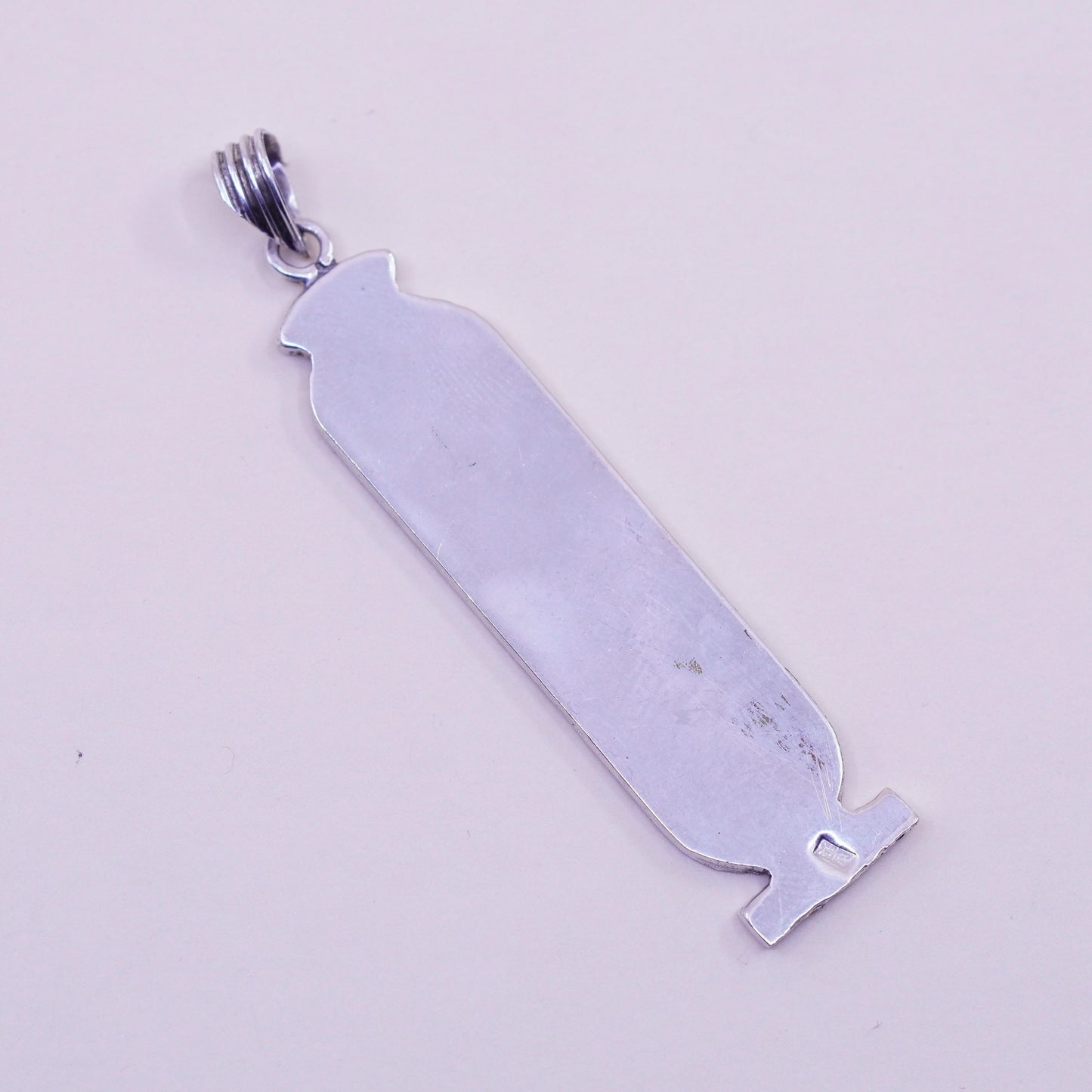 Vintage two tone Sterling silver handmade pendant, Egyptian 925 ankh pendant