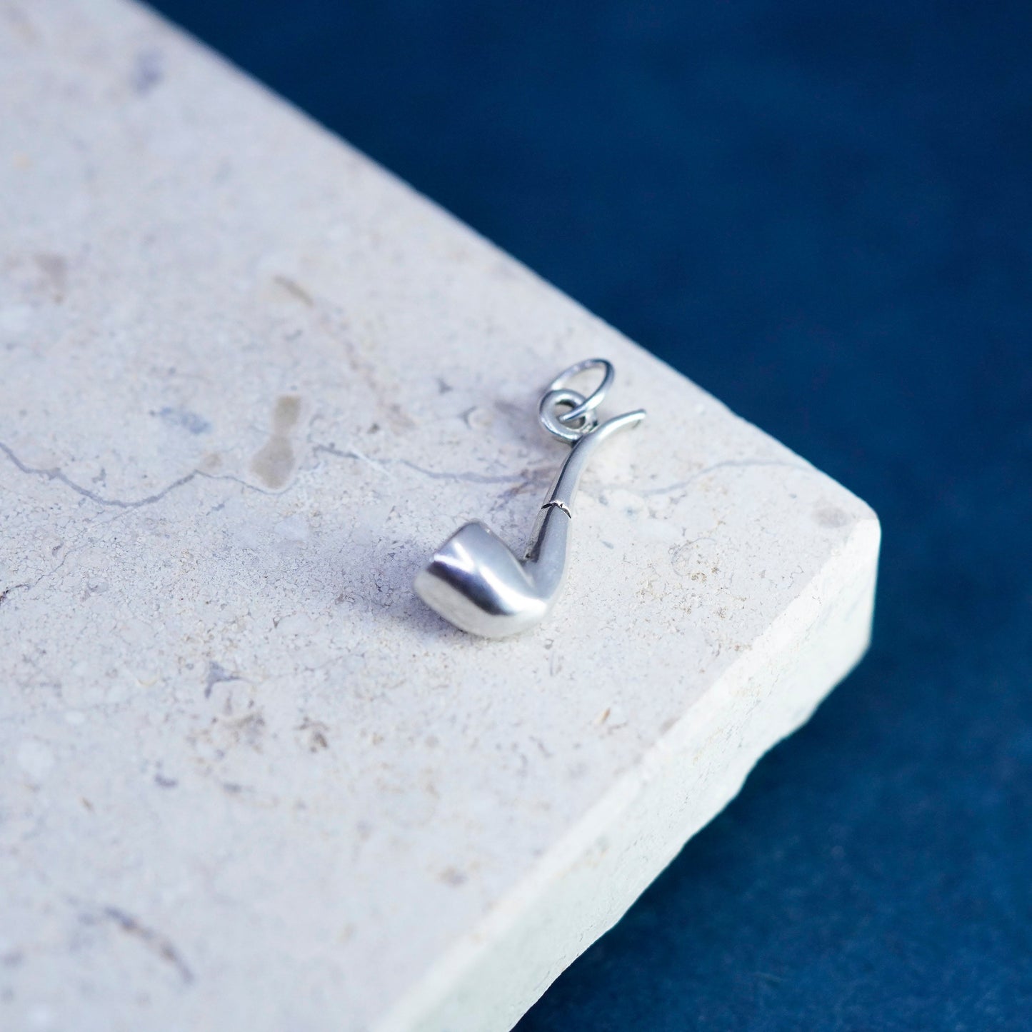 Vintage Sterling silver handmade pendant, 925 tobacco pipe charm