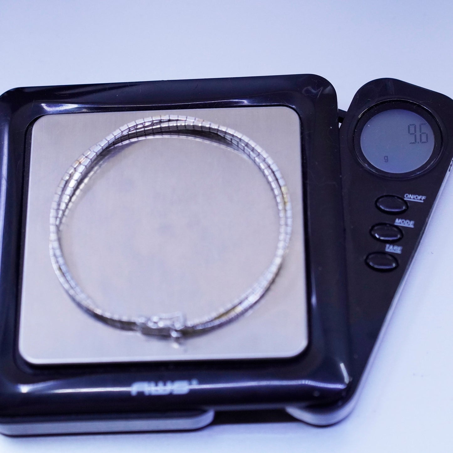 6.75”, Italy triple Sterling 925 silver bracelet, twisted entwined omega chain