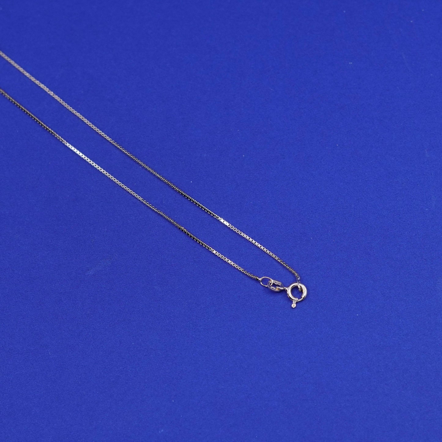 18”, 1mm, vintage vermeil gold filled Sterling silver necklace, 925 box chain