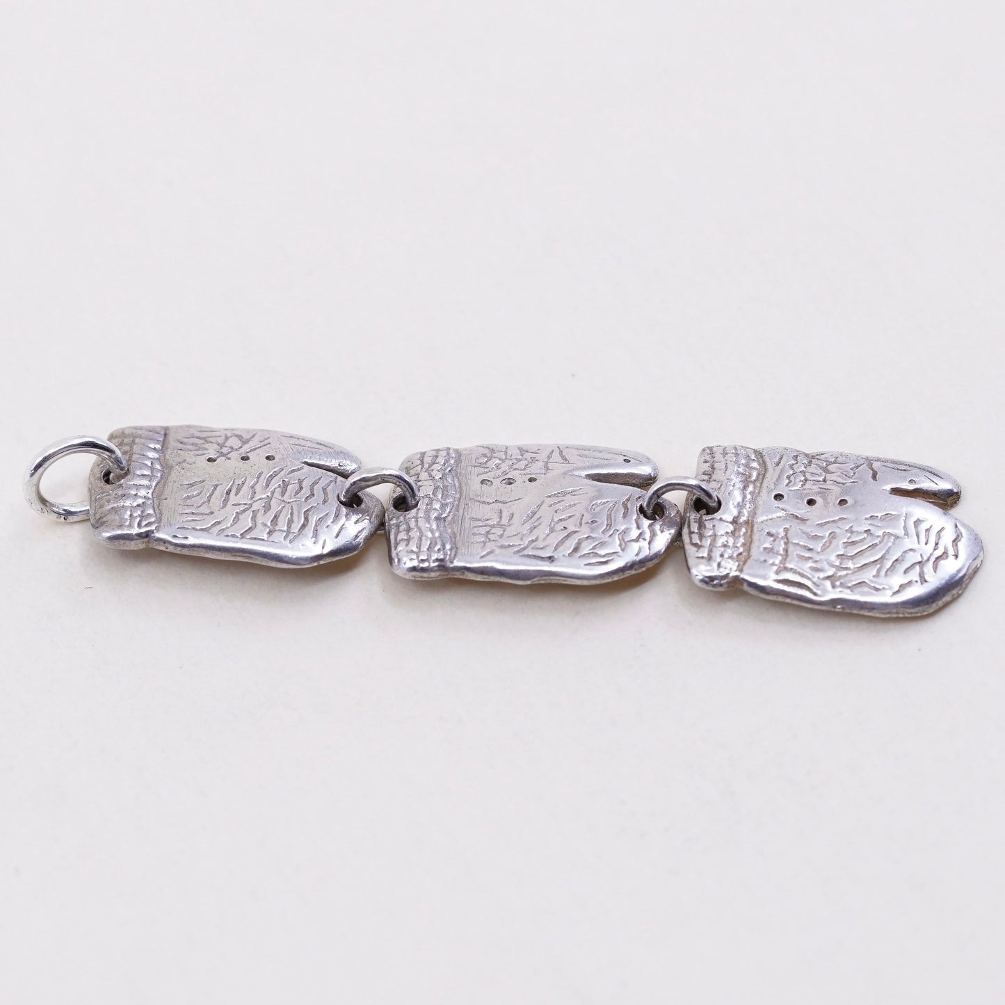 Vintage Sterling silver handmade pendant, 925 gloves, stamped 925