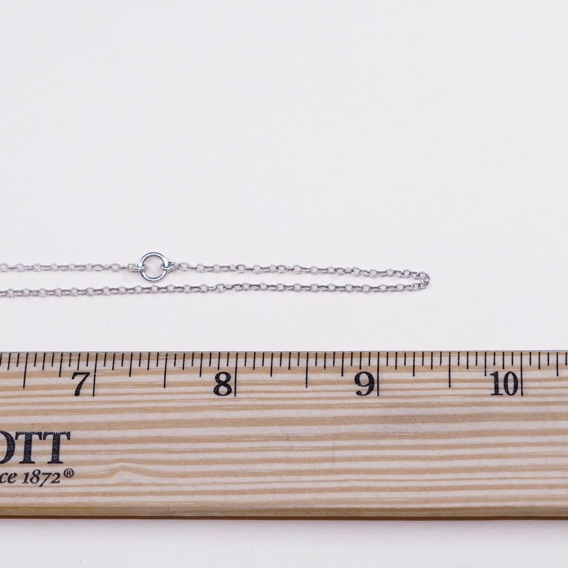 16+2”, 1mm Anna beck Sterling silver handmade necklace 925 chain w/ owl pendant