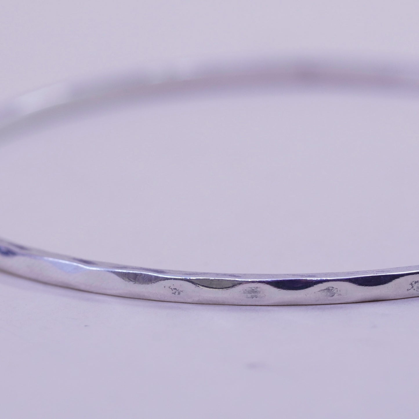 8”, vintage sterling 925 silver handmade stackable bracelet, bangle