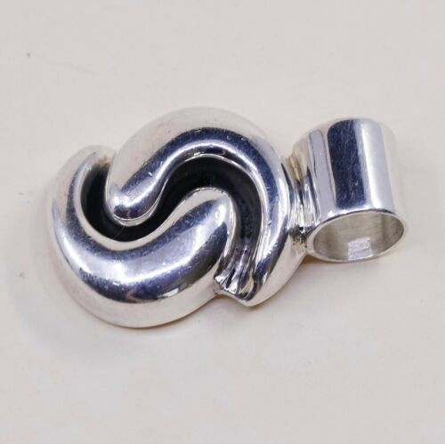 Vintage Mexico Sterling silver 925 Handmade Modern Pendant, Stamped Mexico 925