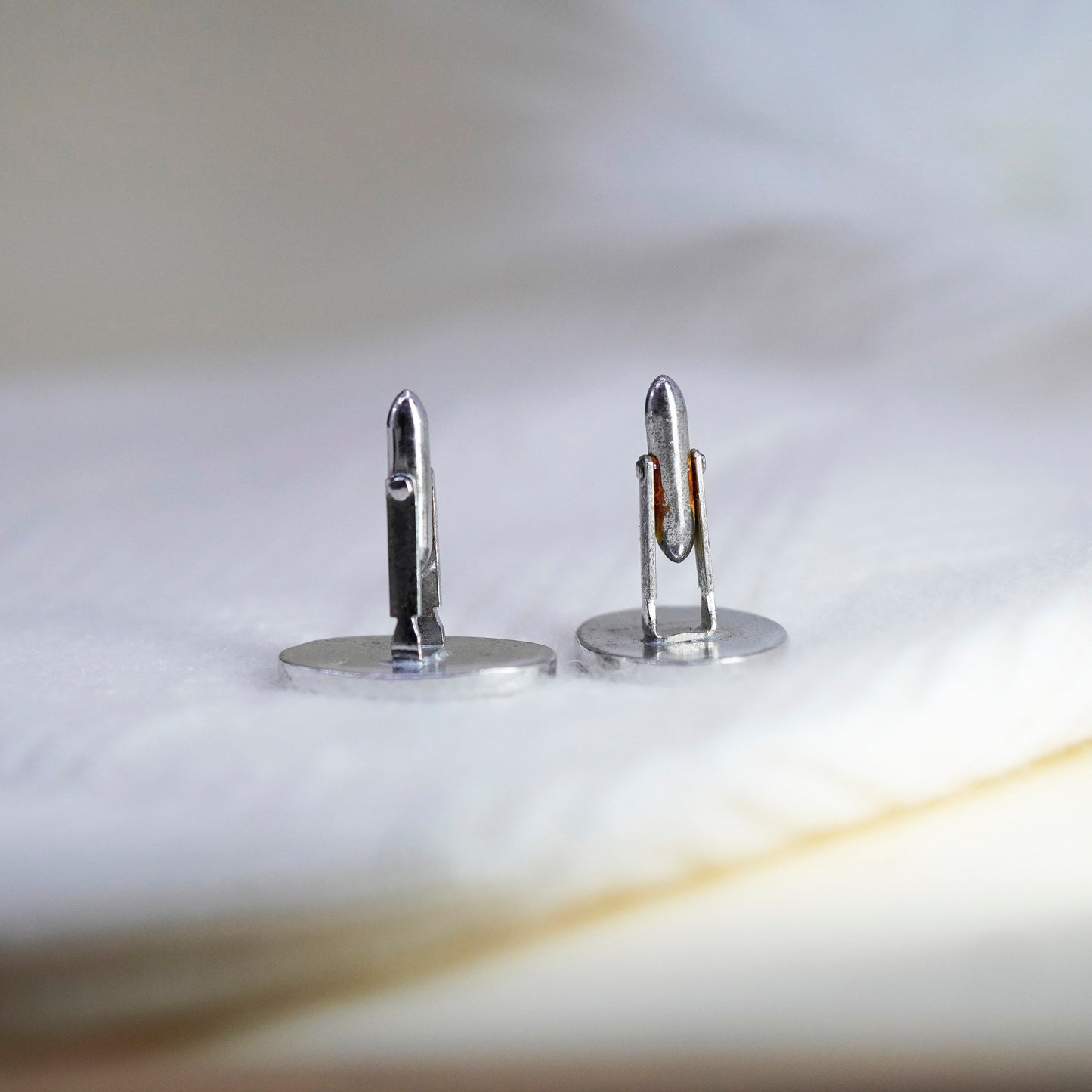 Vintage modern vanguard sterling silver cuff link, 925 cufflink