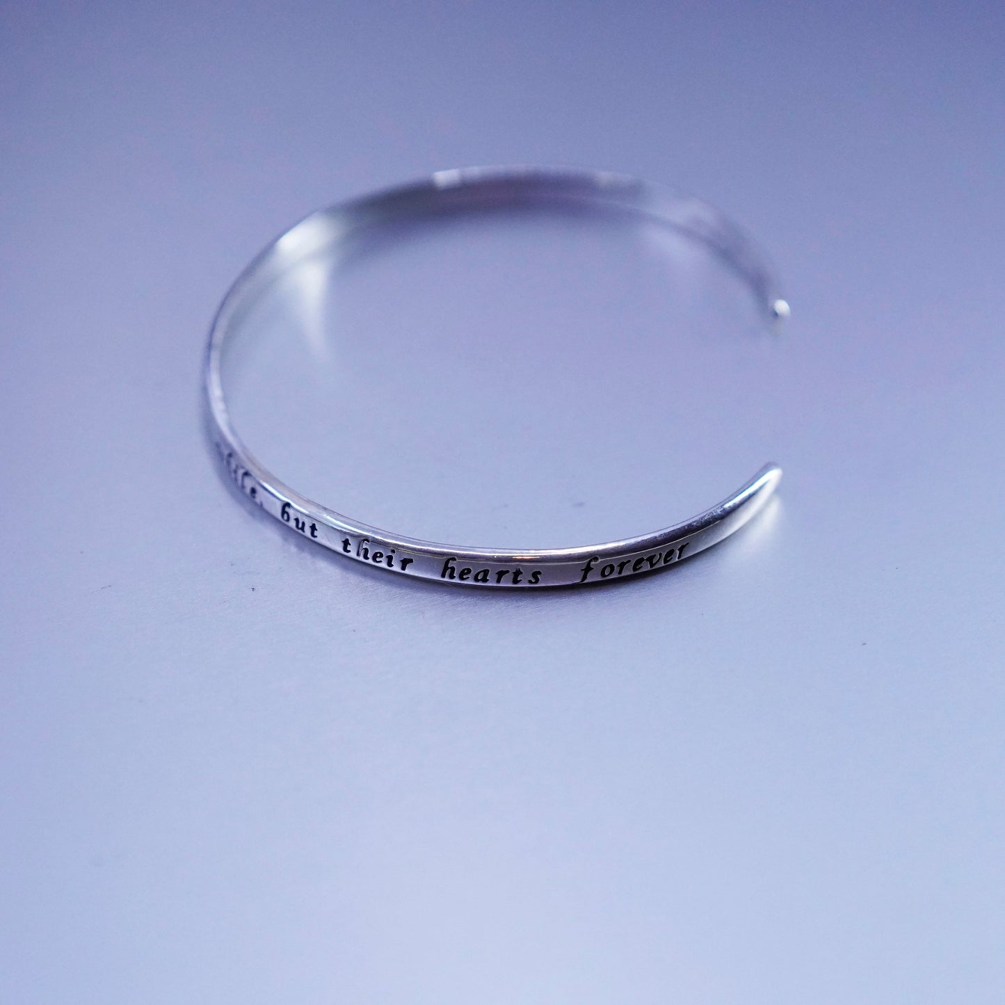 7.5”, Sterling 925 silver bracelet, quote cuff mother holds her children hands