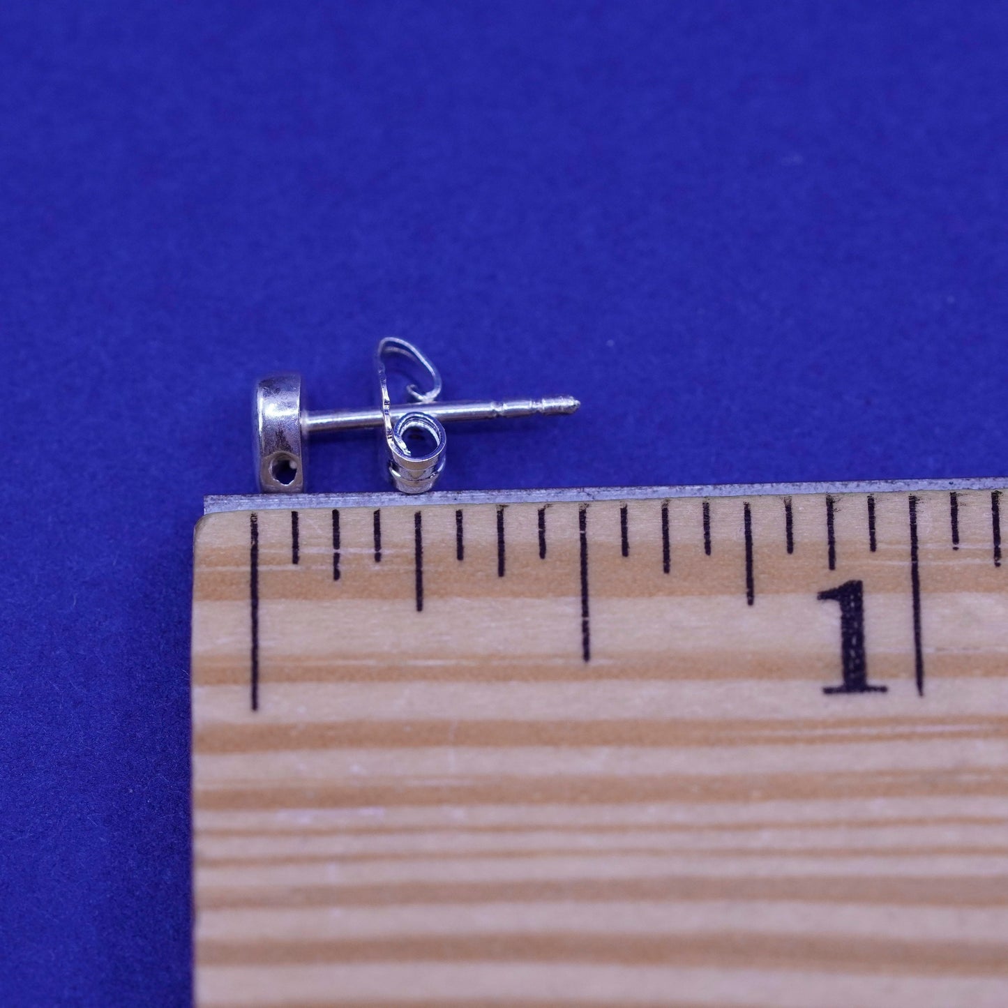 Vintage sterling silver handmade earrings, 925 teardrop studs