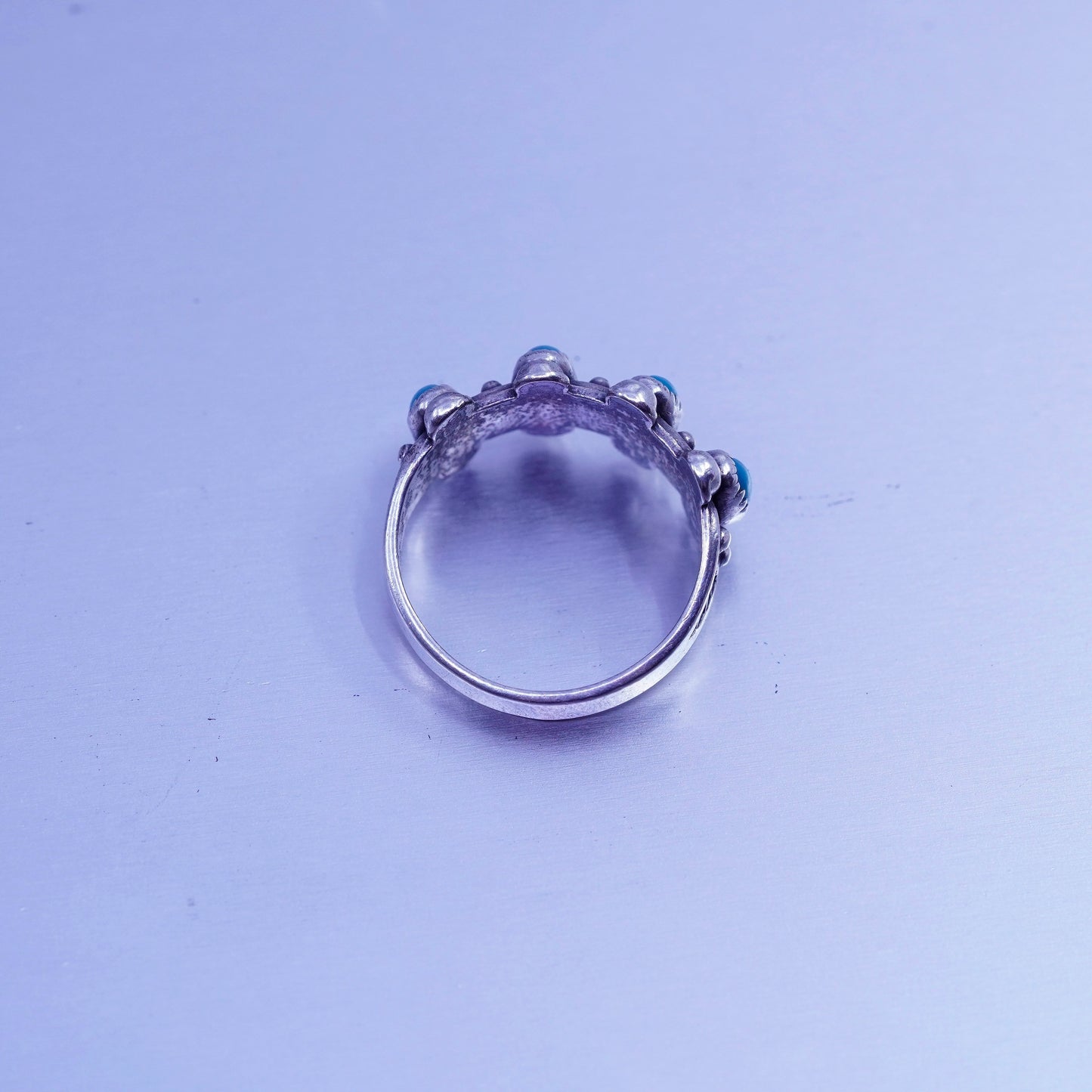 Size 5.5, Native American navajo Bell trading post Sterling 925 silver ring