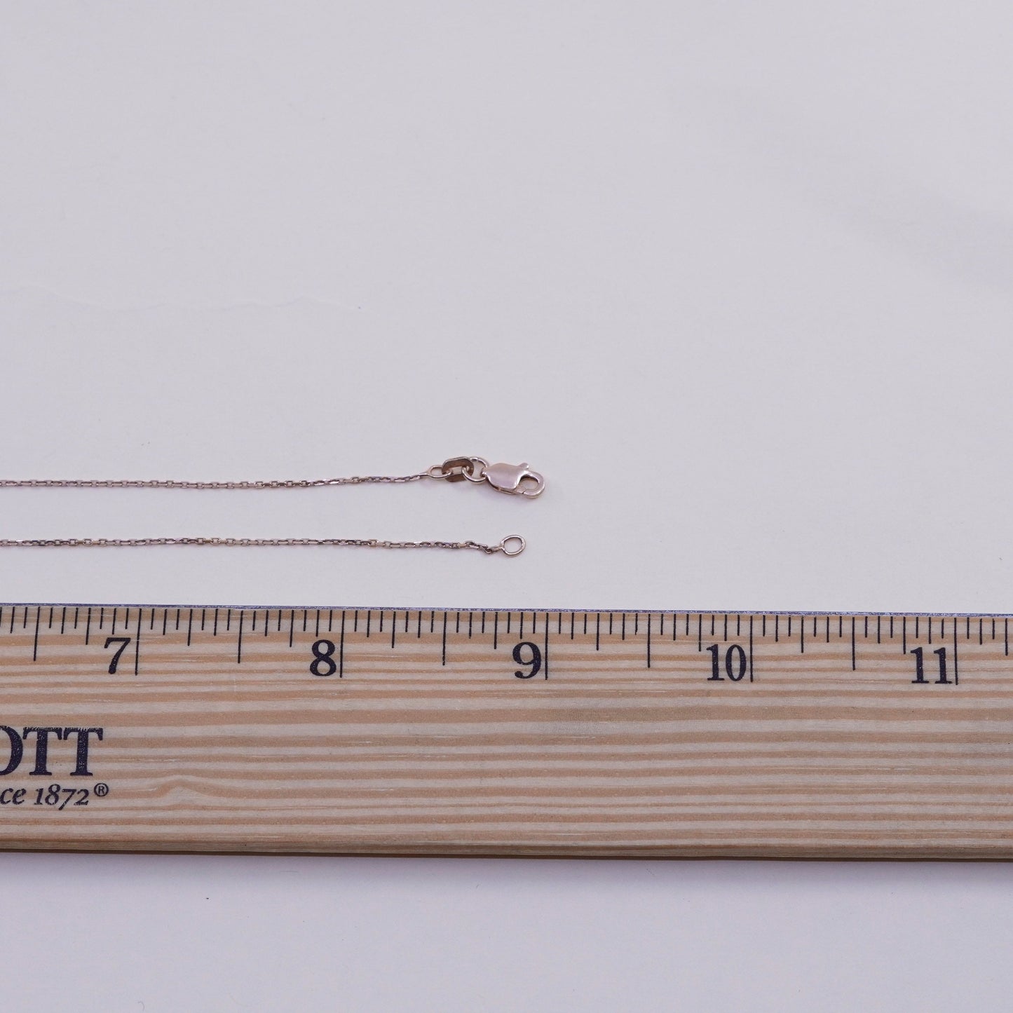 18”, Vintage vermeil rose gold over sterling 925 silver oval chain, necklace