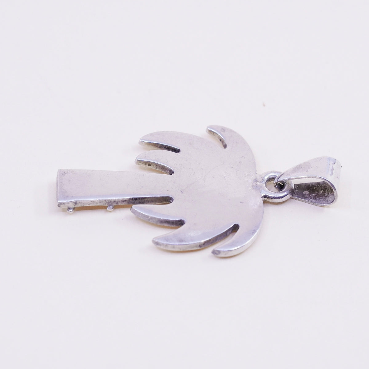 Vintage Sterling silver handmade pendant, 925 palm tree charm