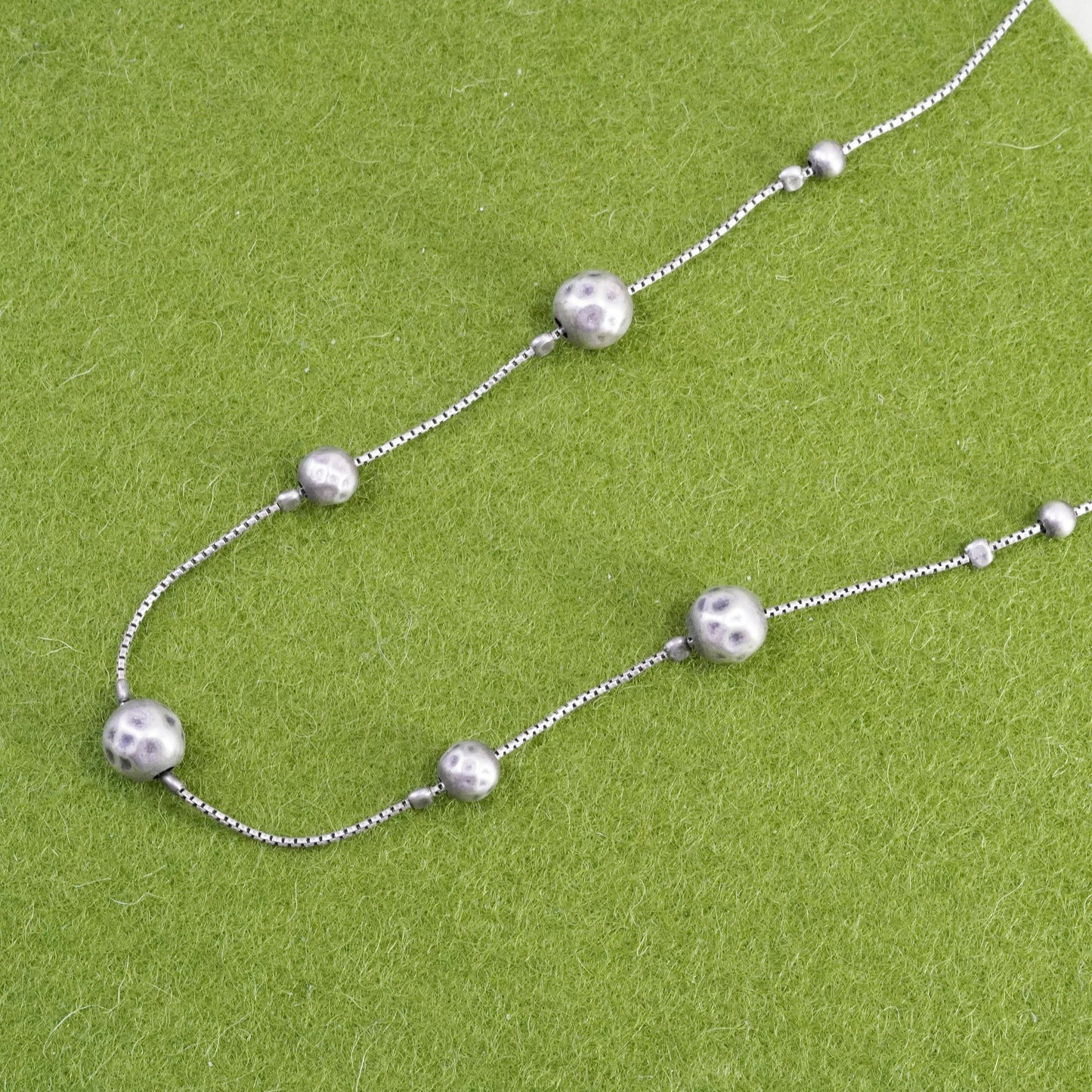 16”, vintage Silpada 925 sterling silver Necklace, snake chain with beads