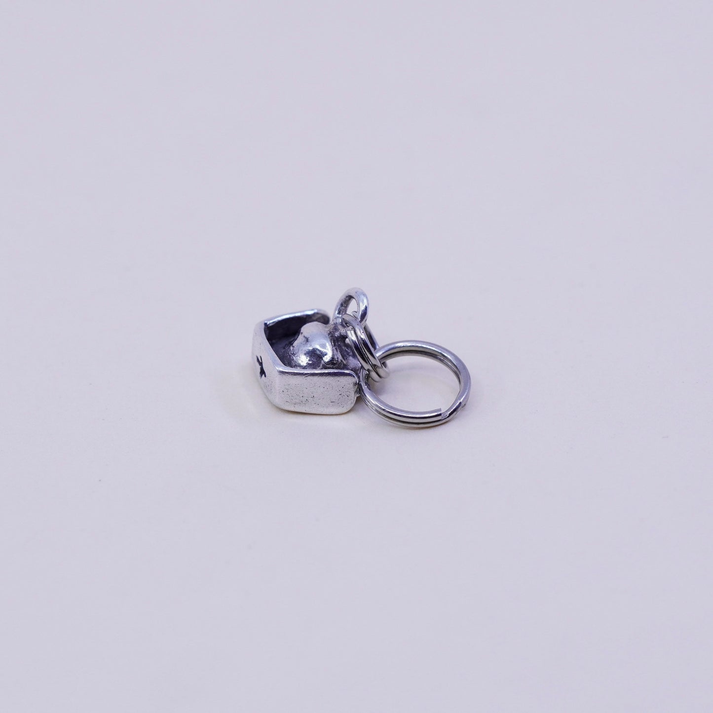 Vintage sterling silver handmade charm, 925 nurse hat pendant