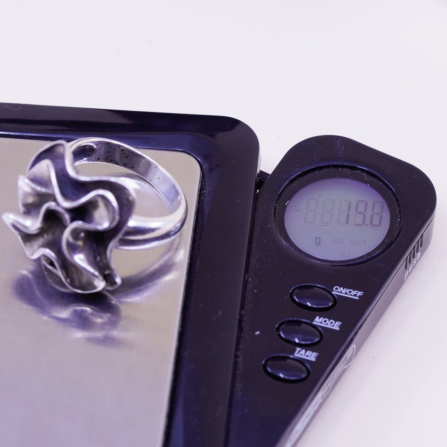 Size 10.5, Silpada Sterling Silver Ruffle Ring, 925 Blooming Flower Ring, R1809