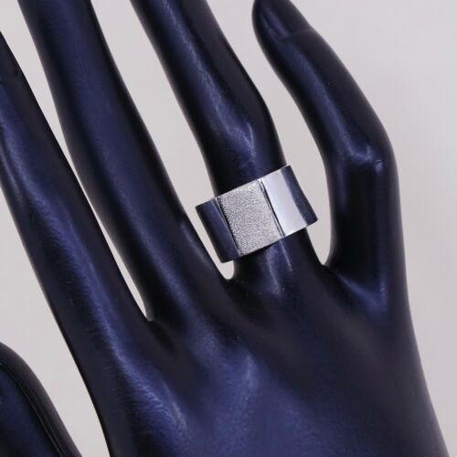 Size 6.25, Vtg Israel S Giver Sterling Silver Handmade Ring 925 Wide Band