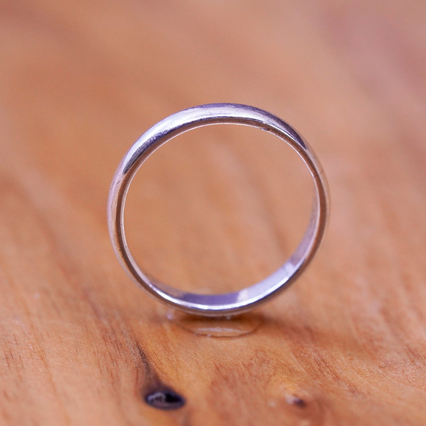 Size 5, vintage rage sterling silver handmade ring, 925 wedding band