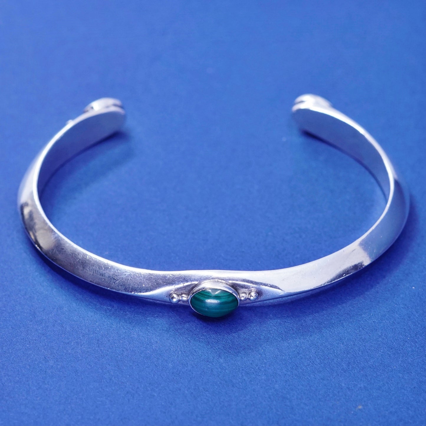 7”, navajo Native American Russell Sam Sterling silver bracelet, 925 cuff