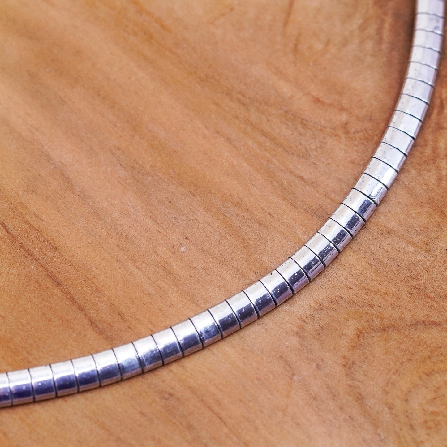 16”, 4mm, vintage Italy Sterling silver omega chain, Italy 925 necklace