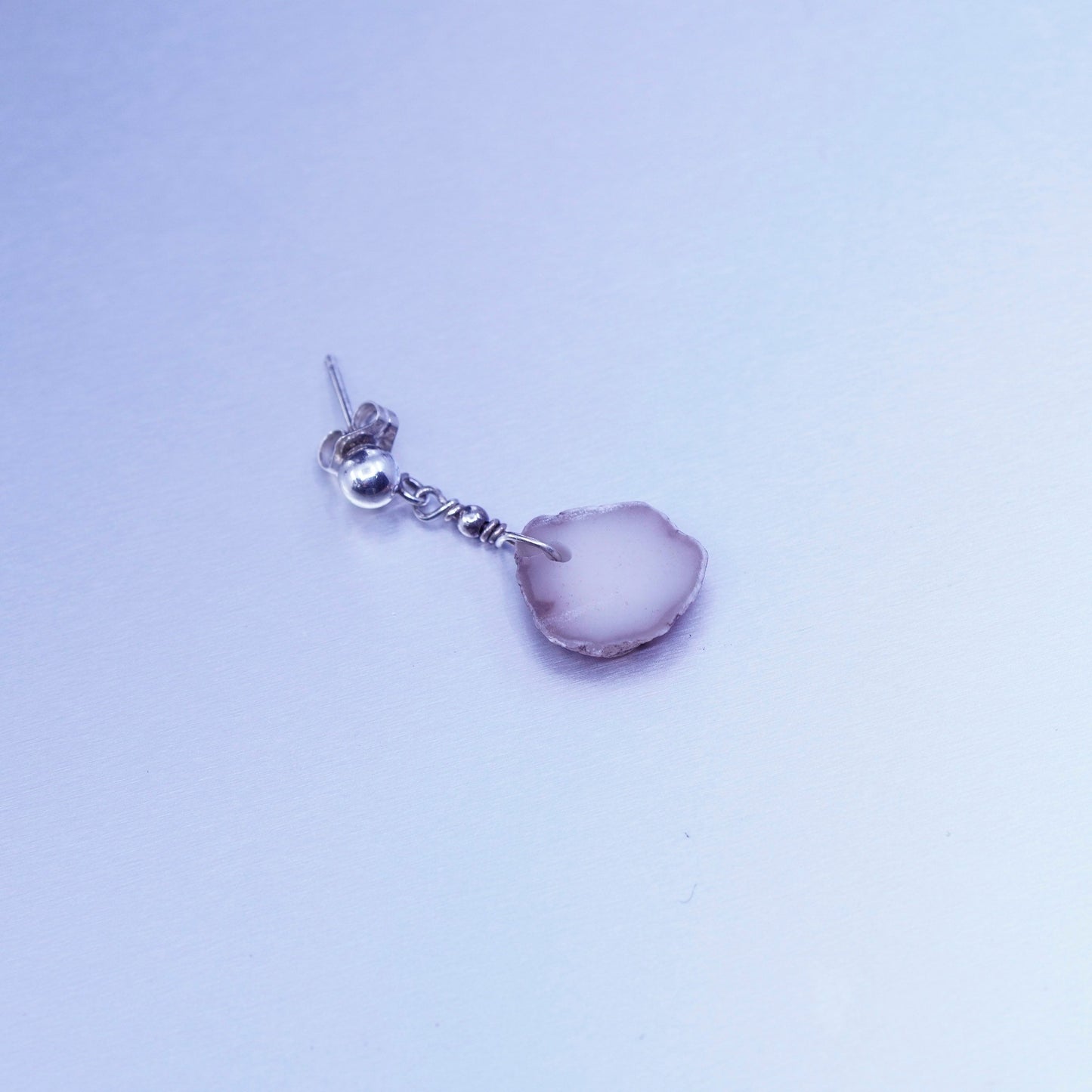 Vintage Sterling 925 silver earrings with agate