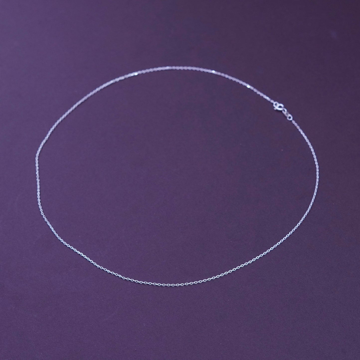 18”, 1mm, vintage Sterling silver necklace, 925 circle chain