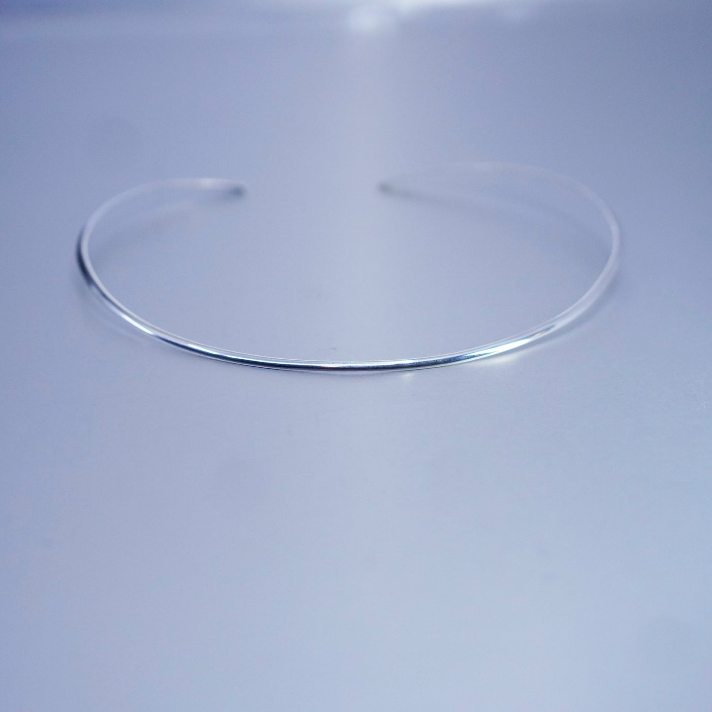 12”, vintage Sterling 925 silver handmade choker collar necklace