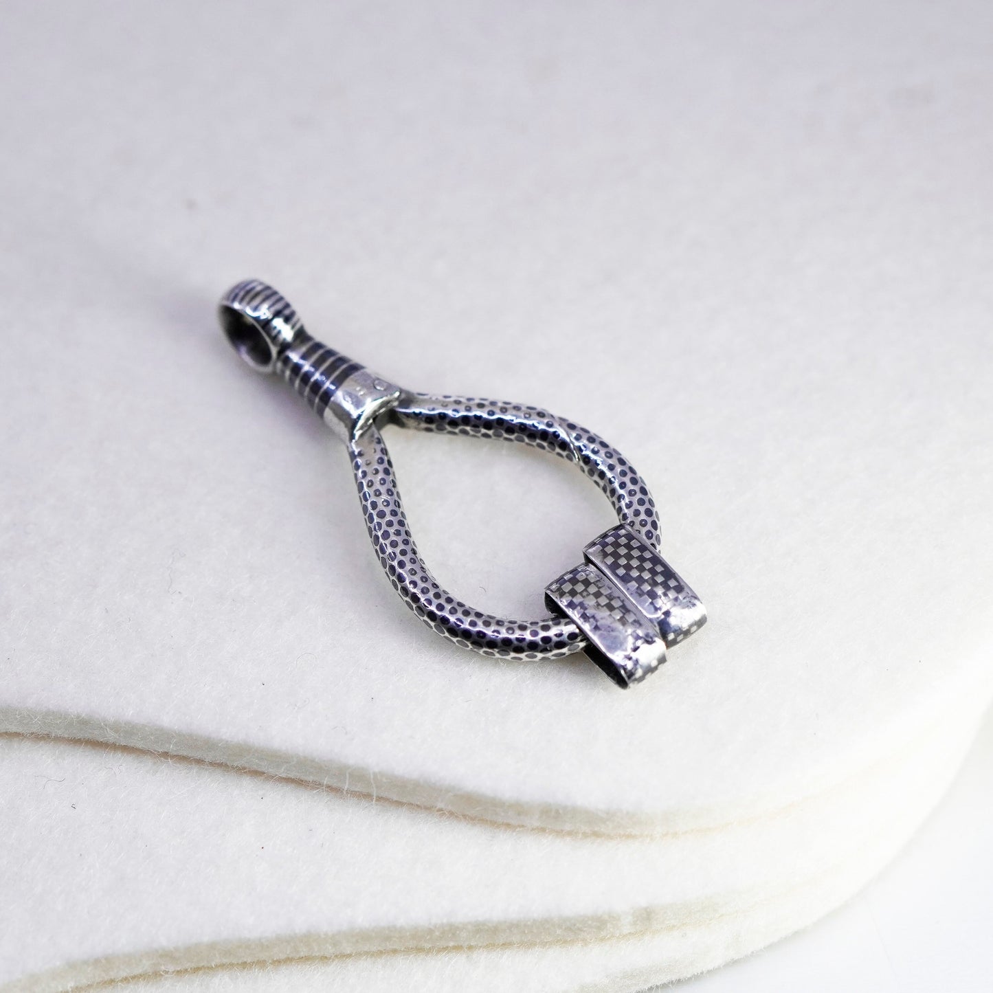 Vintage Sterling 925 silver handmade keychain
