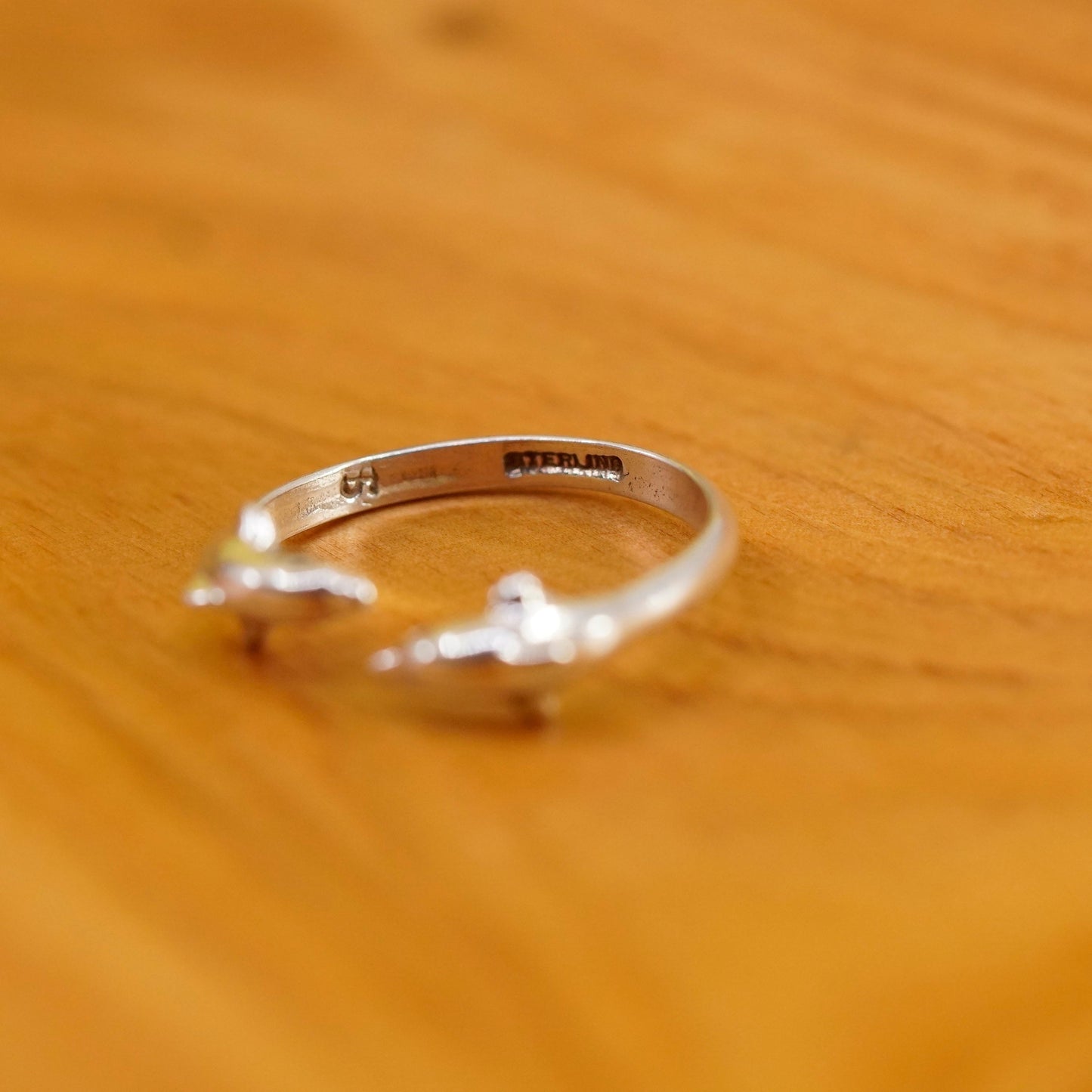 Size adjustable, Sterling silver handmade ring, 925 wrap lover dolphin band