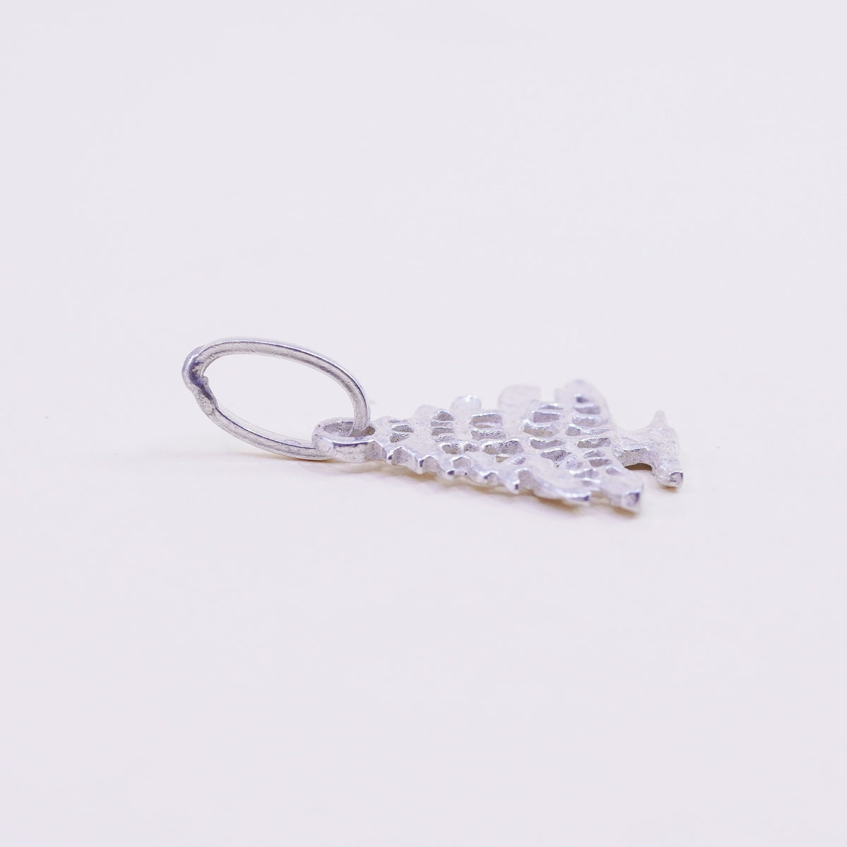 Vintage Sterling silver handmade pendant, 925 Christmas tree charm