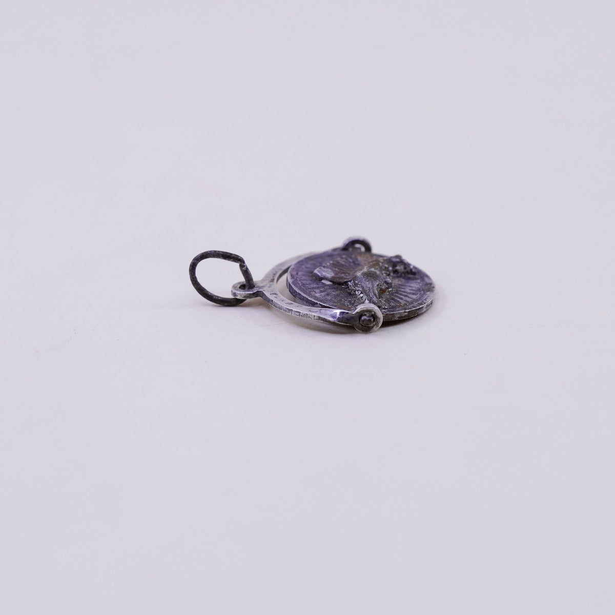 Vintage sterling silver handmade pendant, 925 charm swordfish