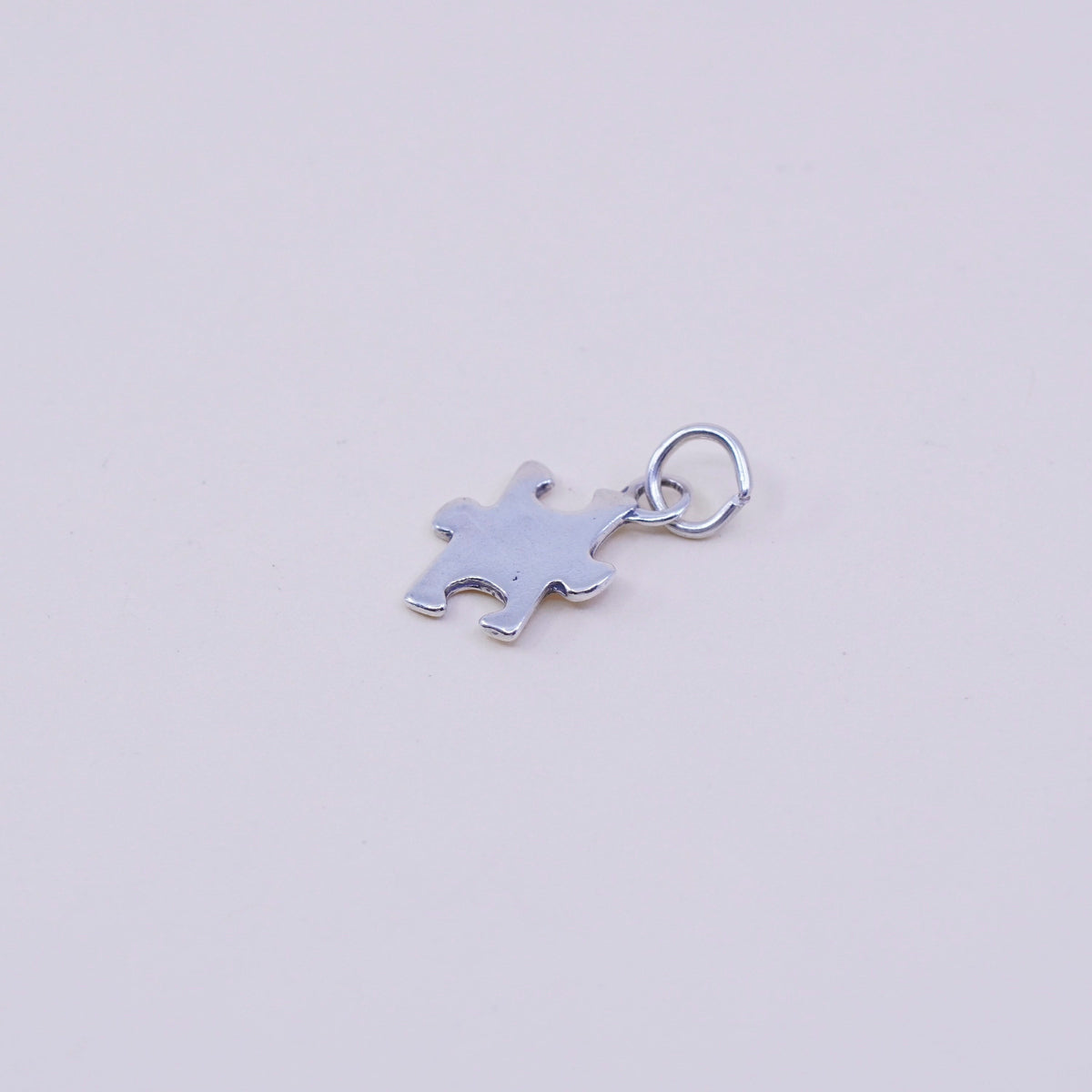 Vintage 925 sterling silver handmade puzzle charm, stamped 925