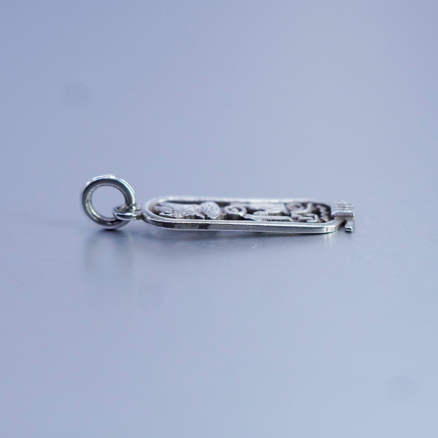 Vintage Sterling silver handmade pendant, Egyptian 925 ankh “Faye”